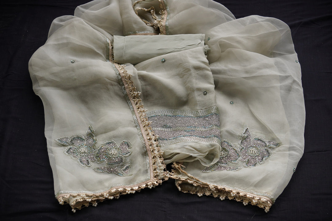 Organza unstitcded suit set