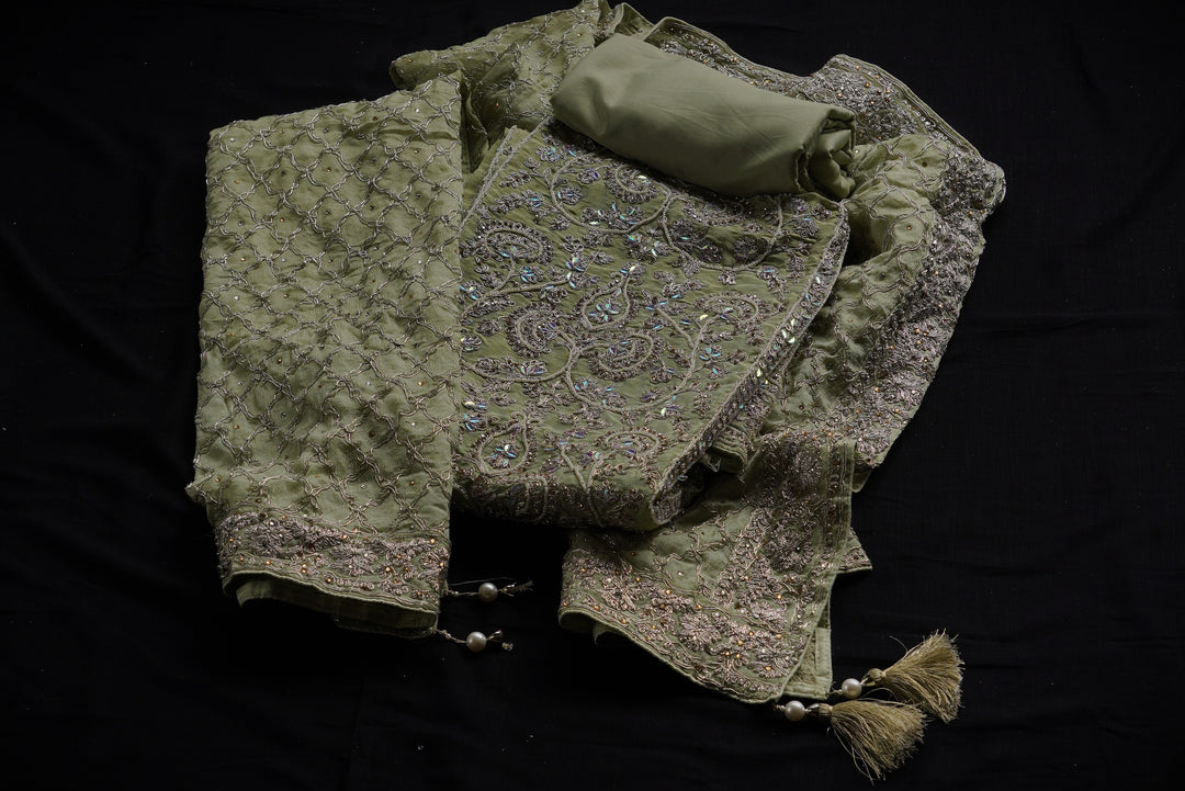 Crepe Silk Unstitched suit set