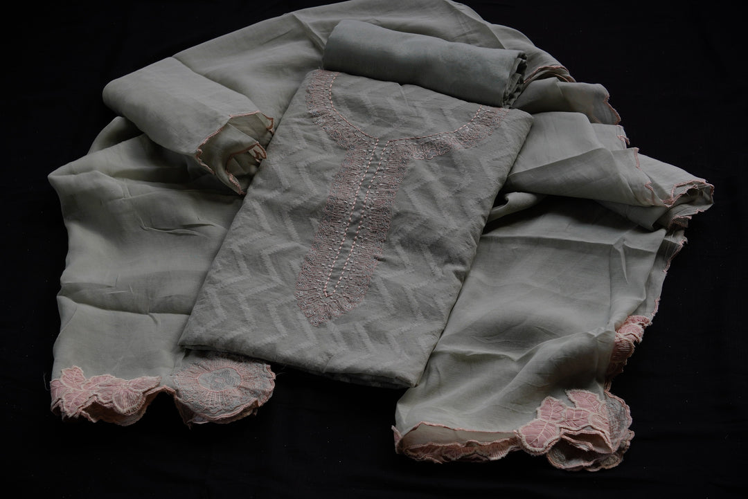 Mul cotton unstitched suit set