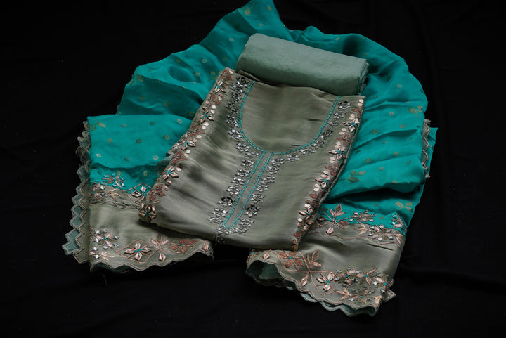 Premium Silk Blend unstitched suit set