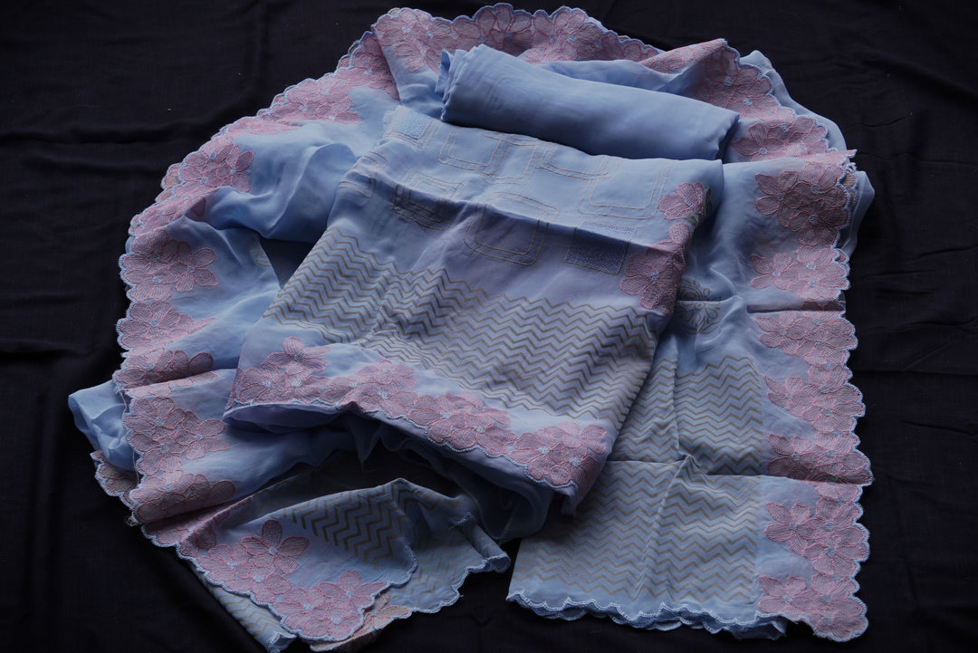 Organza Unstitched Suit Set