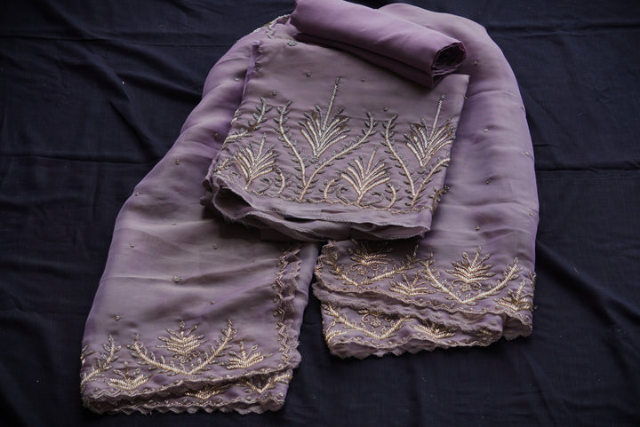 Silk Tissue Unstitched Suit Set