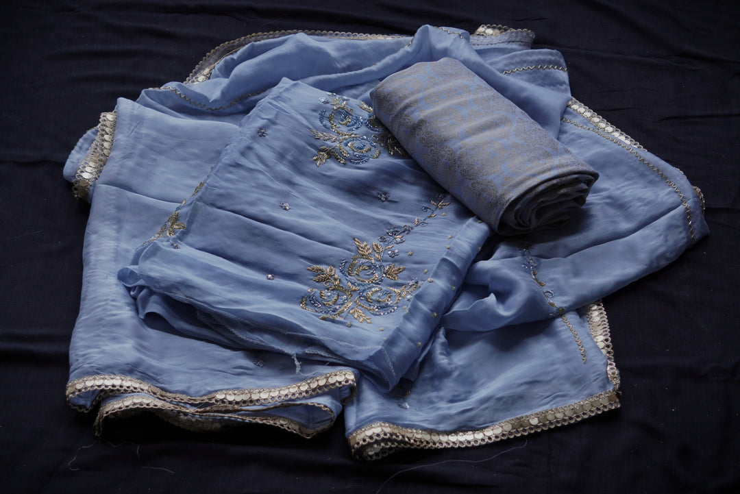 Silk Unstitched Suit Set