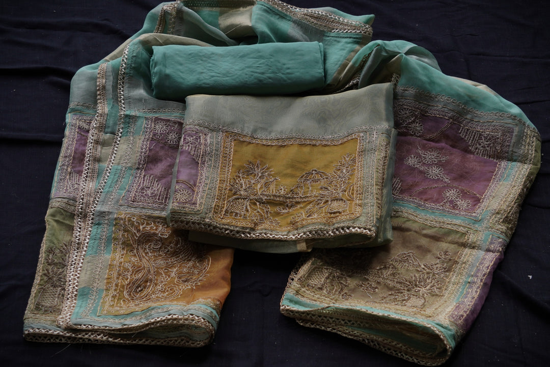 Organza Tissue Unstitched Suit Set