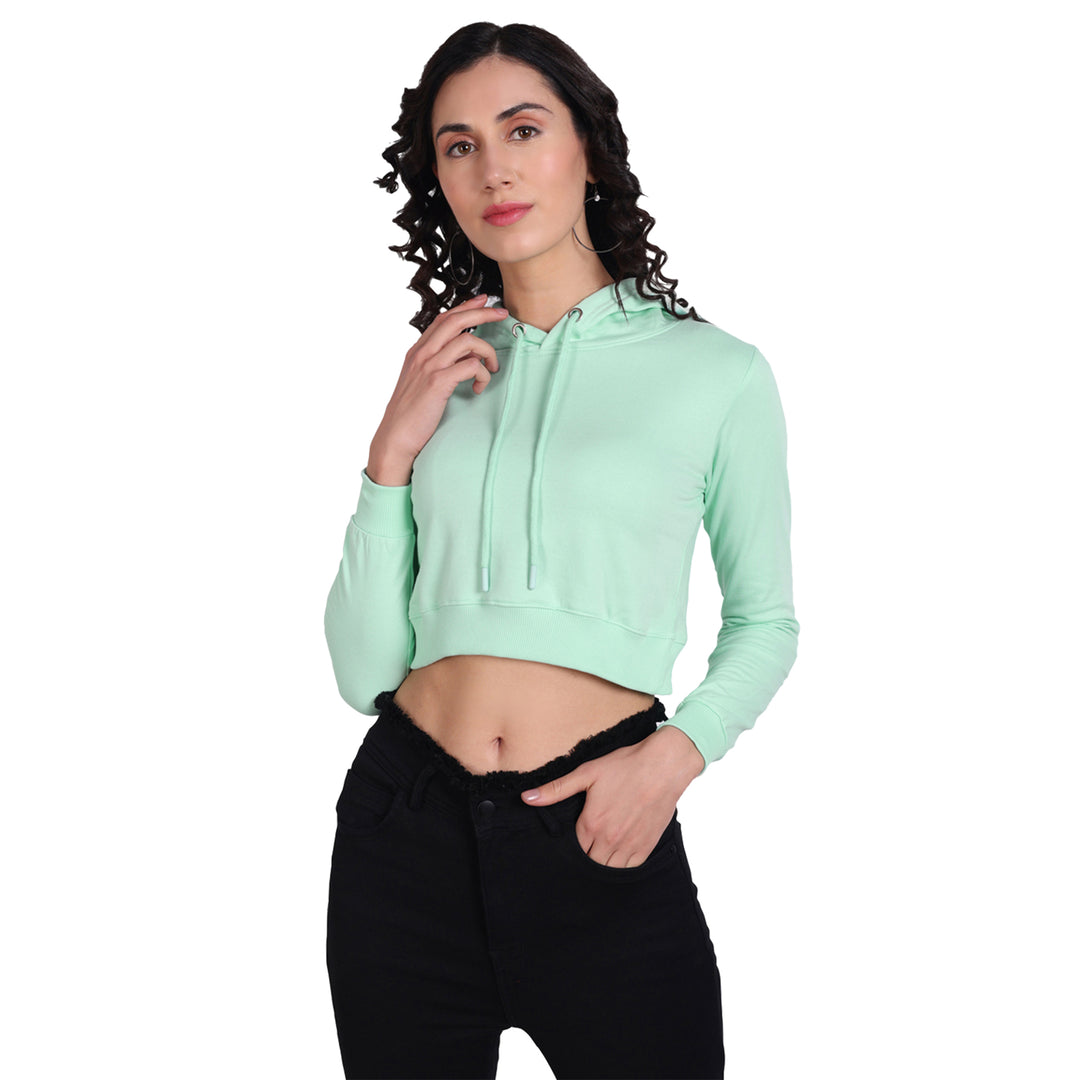 Crop Hoodie by UQ (Mint)