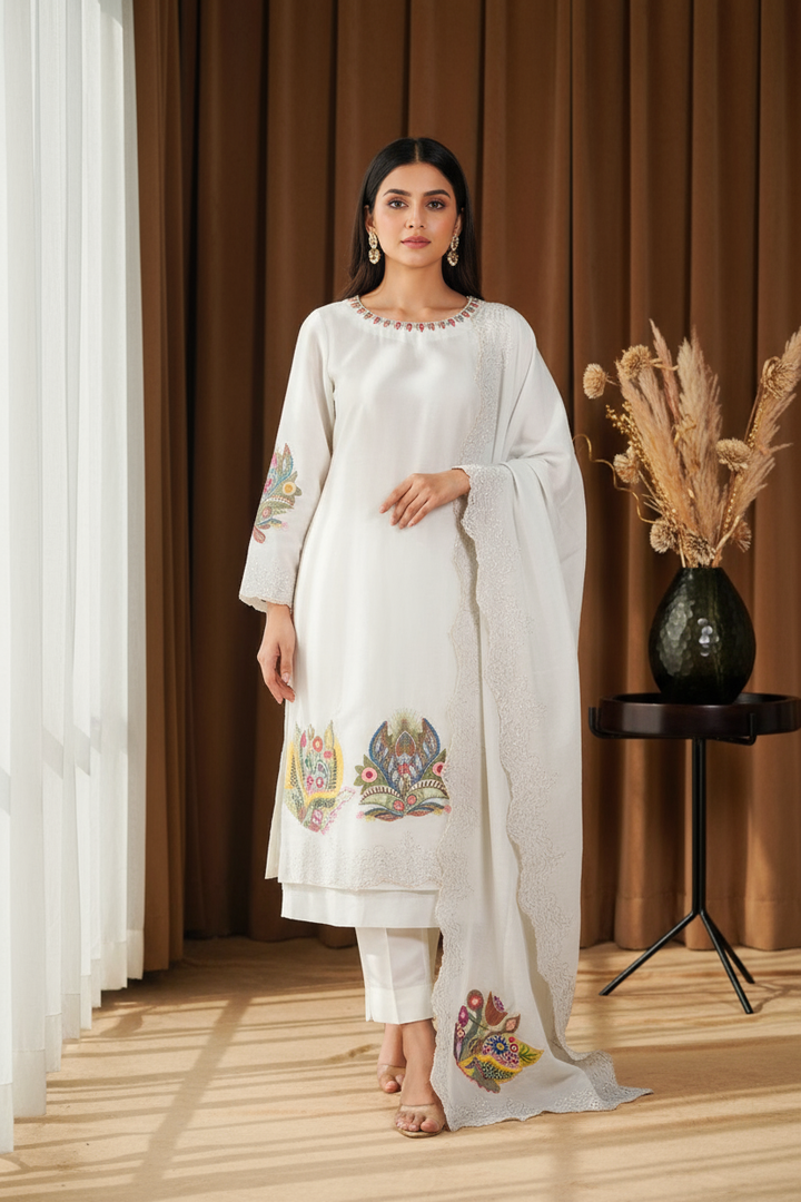 Mul cotton unstitched suit set