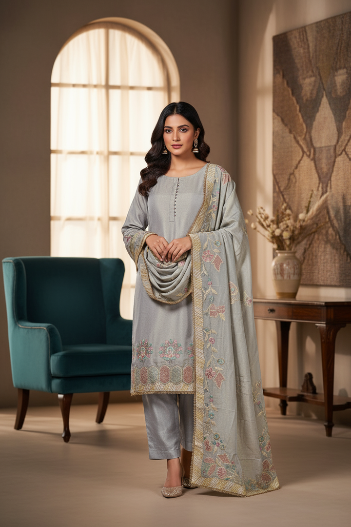 Shimmer Tissue unstitched suit set