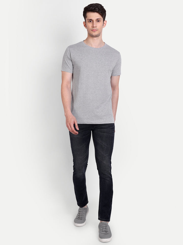 Unisex Solid T-Shirt by UQ (Light Grey)