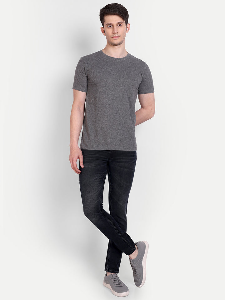 Unisex Solid T-Shirt by UQ (Dark Grey)