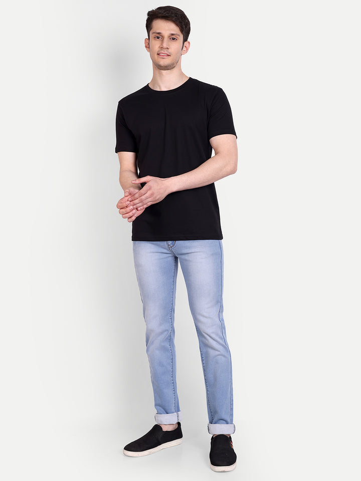 Unisex Solid T-Shirt by UQ (Black)