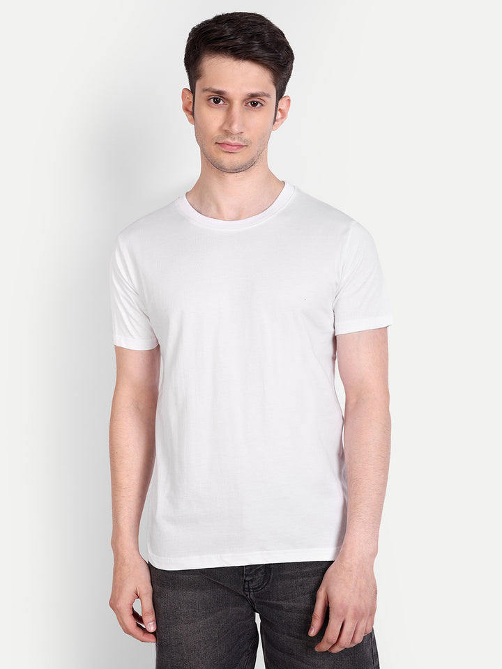 Unisex Solid T-Shirt by UQ (White)