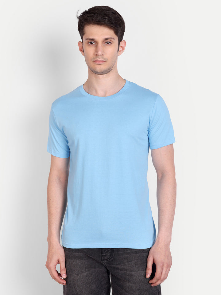 Unisex Solid T-Shirt by UQ (Ocean Blue)