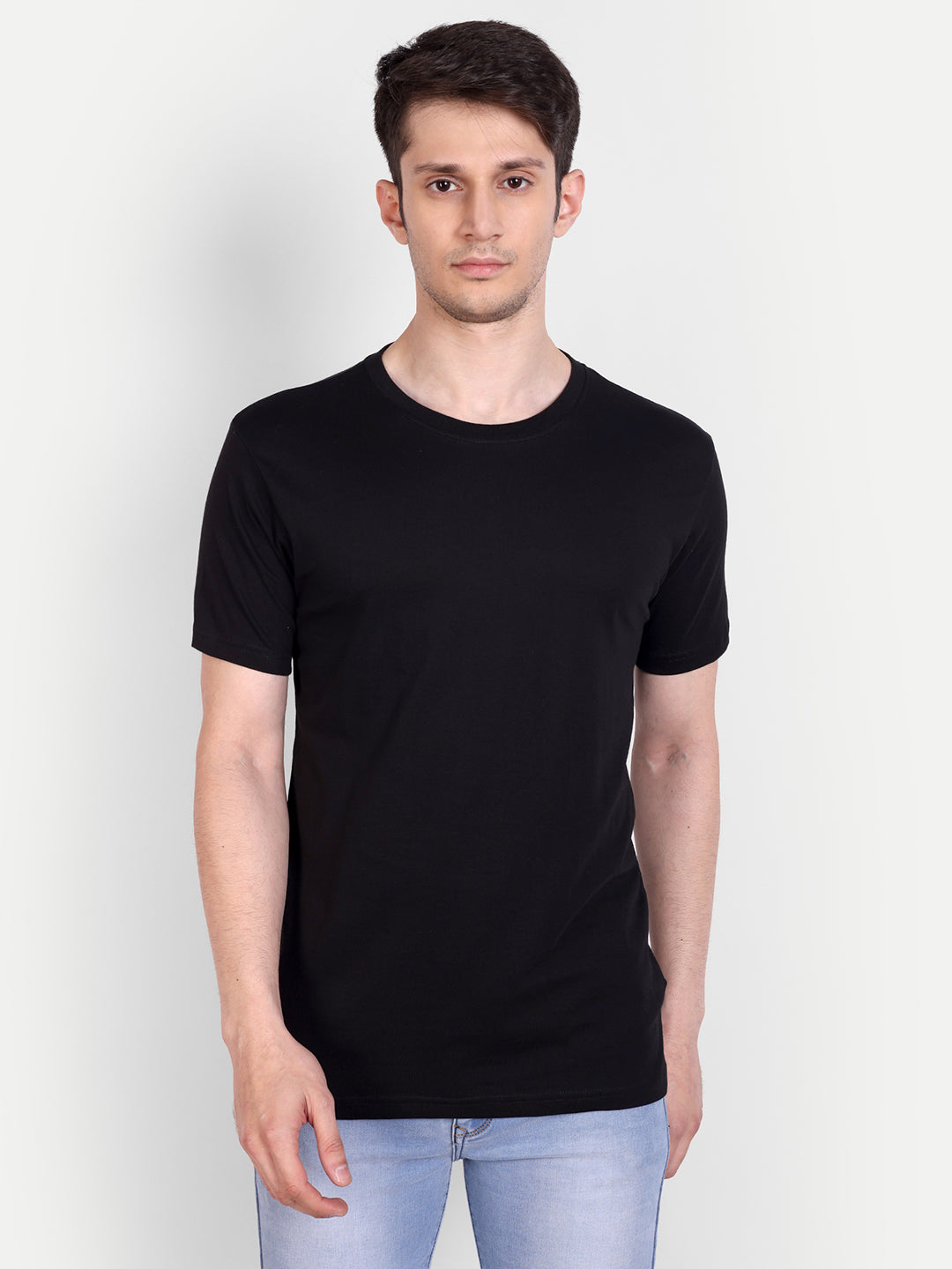 Unisex Solid T-Shirt by UQ (Black)