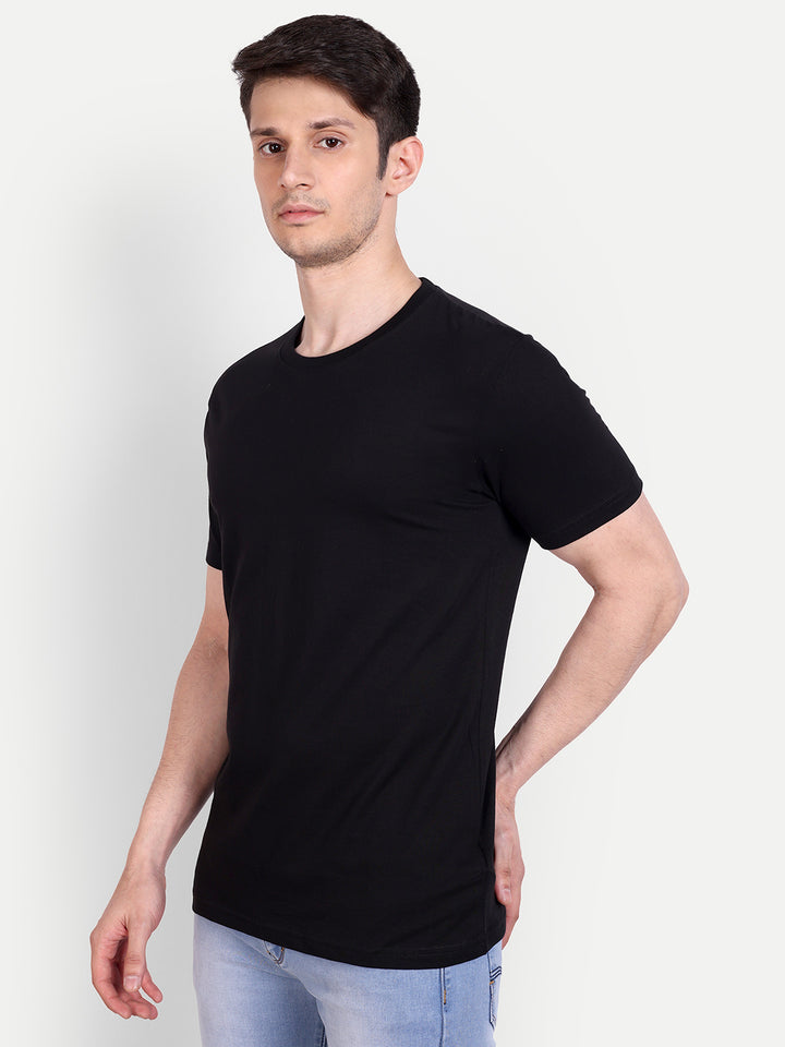 Unisex Solid T-Shirt by UQ (Black)