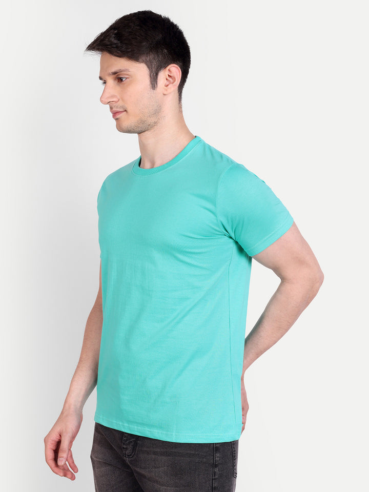 Unisex Solid T-Shirt by UQ (Aqua Green)