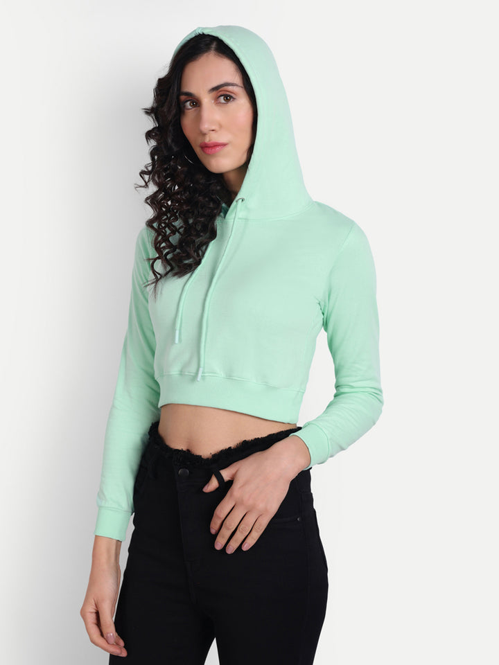 Crop Hoodie by UQ (Mint)