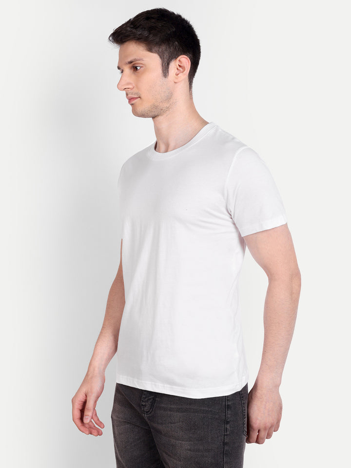 Unisex Solid T-Shirt by UQ (White)