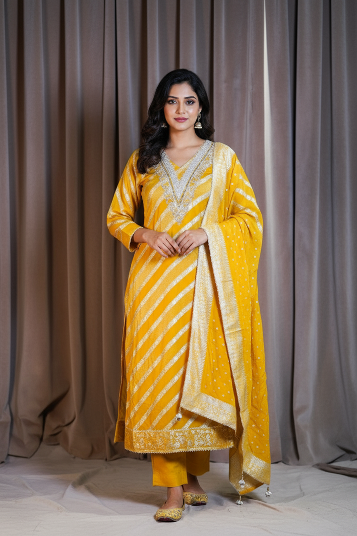 Tissue unstitched suit set