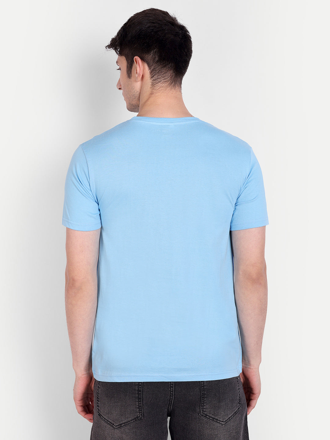 Unisex Solid T-Shirt by UQ (Ocean Blue)