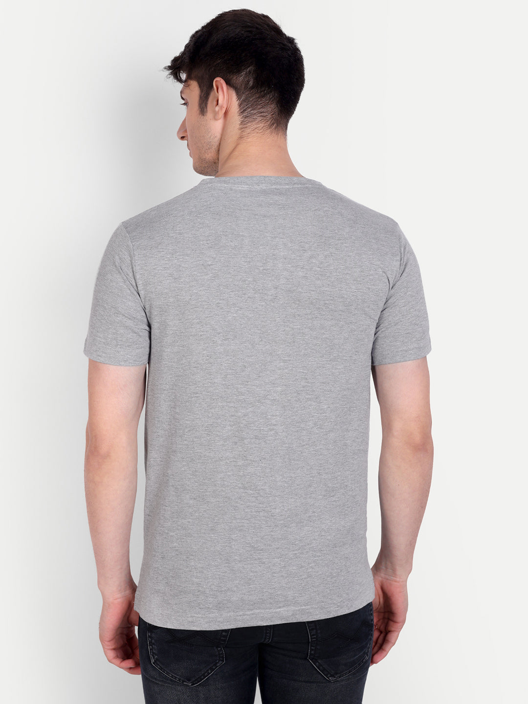 Unisex Solid T-Shirt by UQ (Light Grey)