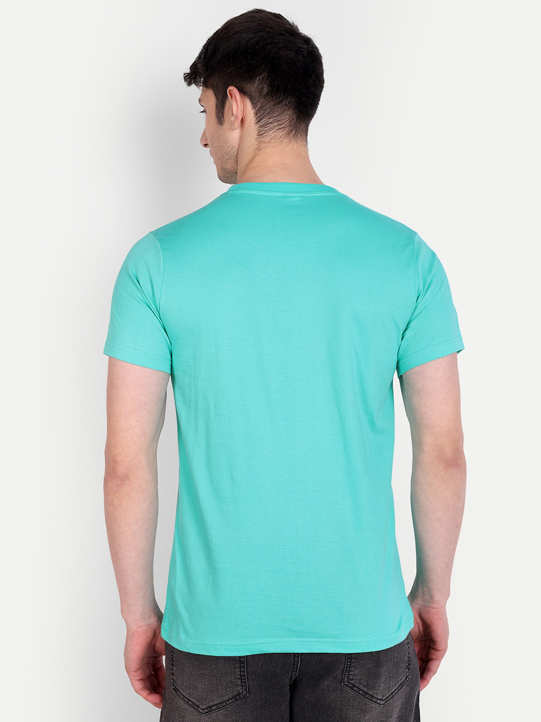 Unisex Solid T-Shirt by UQ (Aqua Green)