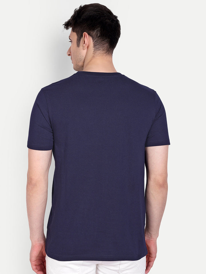 Unisex Solid T-Shirt by UQ (Navy Blue)