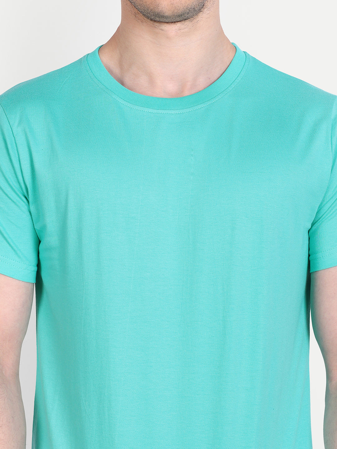 Unisex Solid T-Shirt by UQ (Aqua Green)