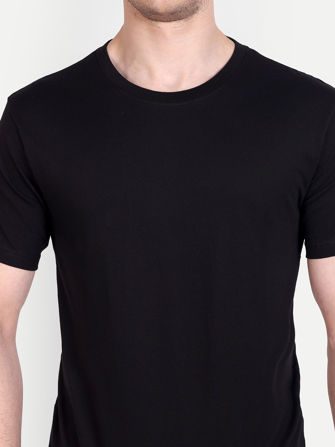 Unisex Solid T-Shirt by UQ (Black)