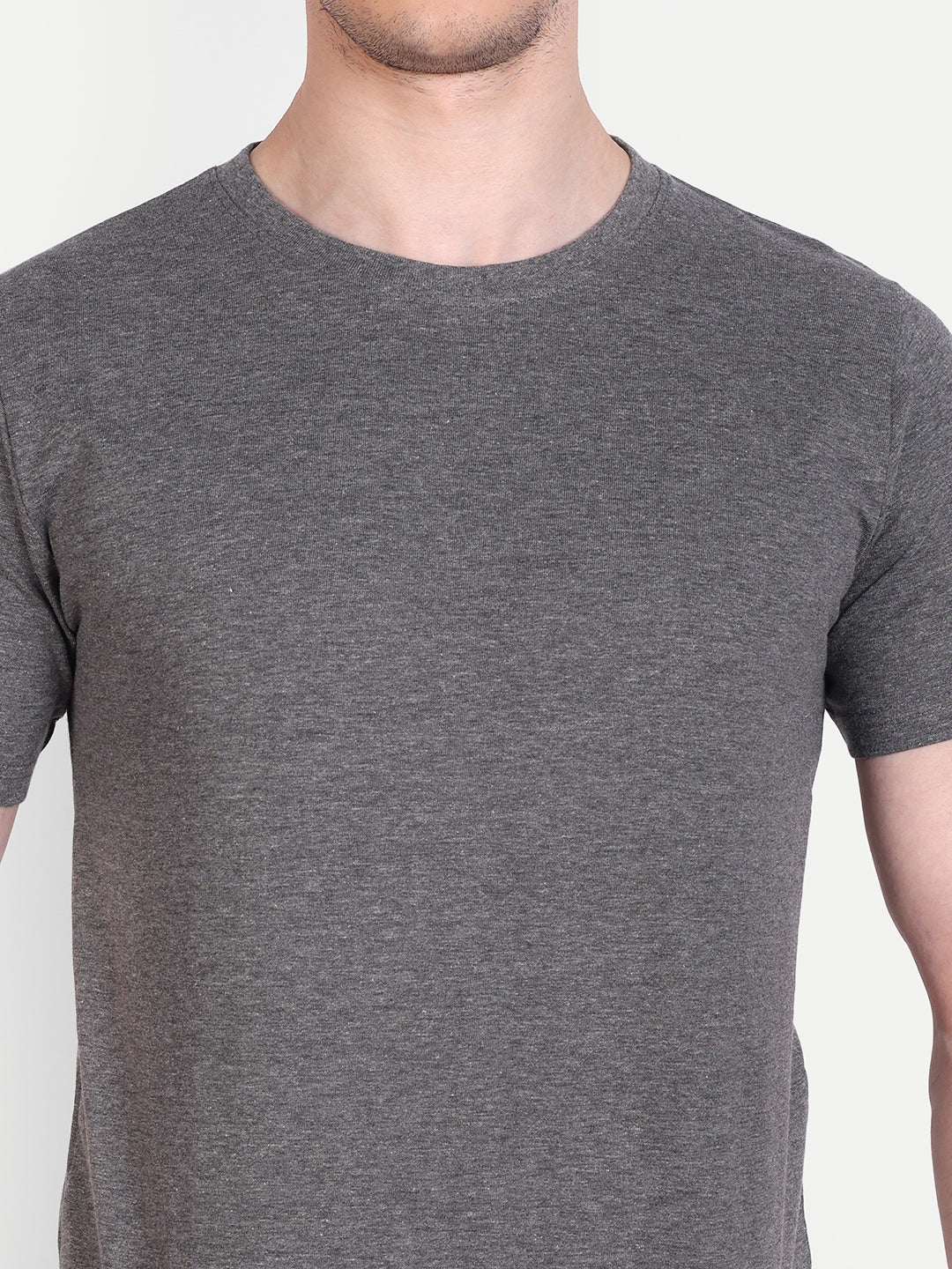 Unisex Solid T-Shirt by UQ (Dark Grey)