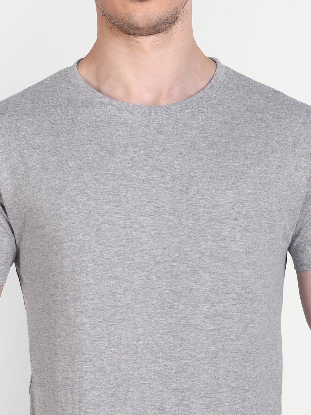 Unisex Solid T-Shirt by UQ (Light Grey)