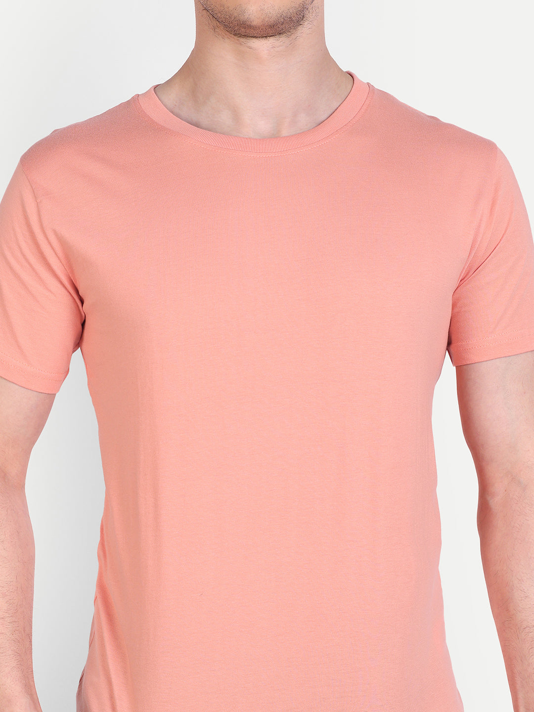 Unisex Solid T-Shirt by UQ (Sunset)