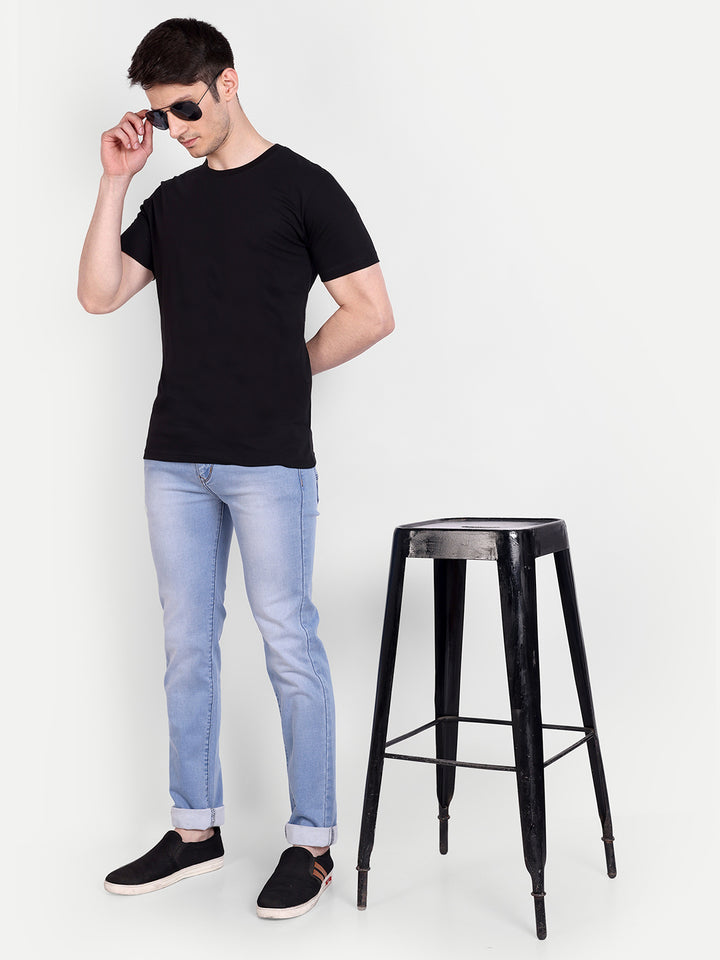 Unisex Solid T-Shirt by UQ (Black)