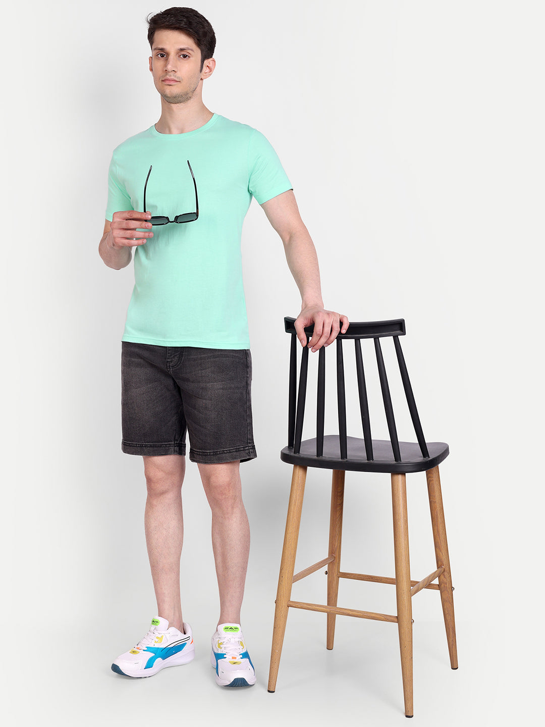 Unisex Solid T-Shirt by UQ (Mint)