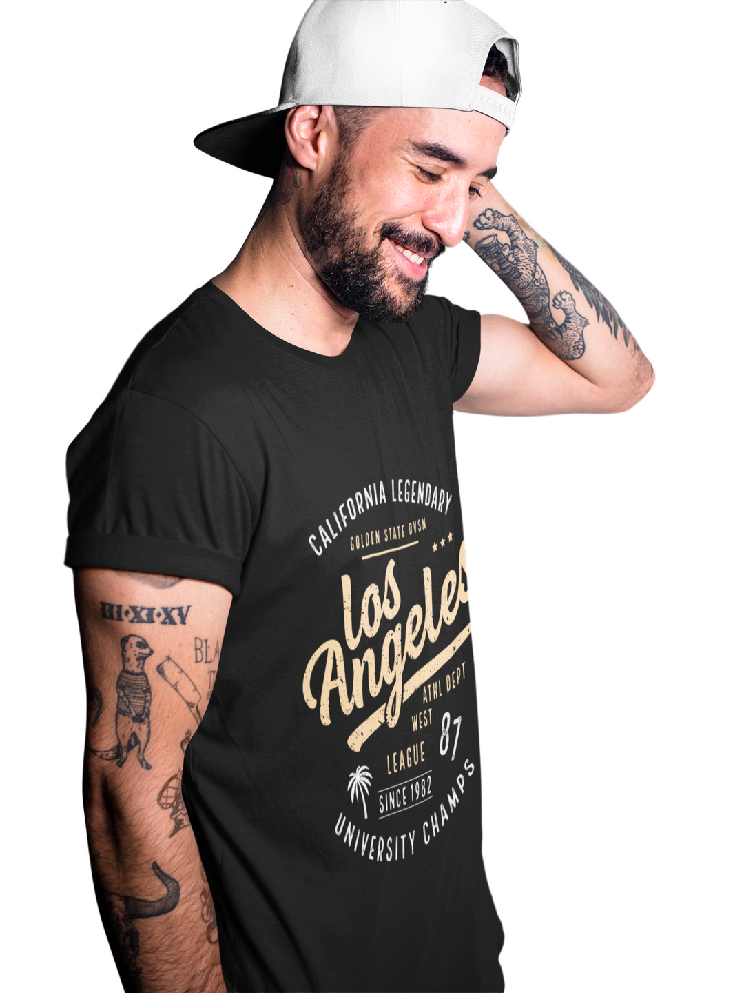 Los Angles Printed Tshirt by UQ(Black)