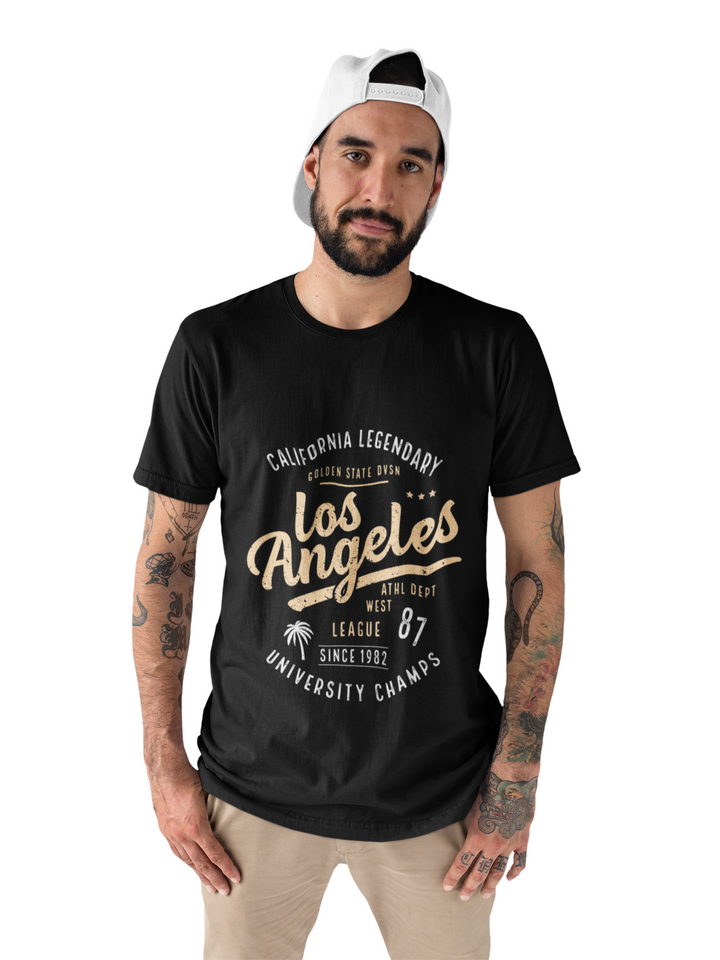 Los Angles Printed Tshirt by UQ(Black)