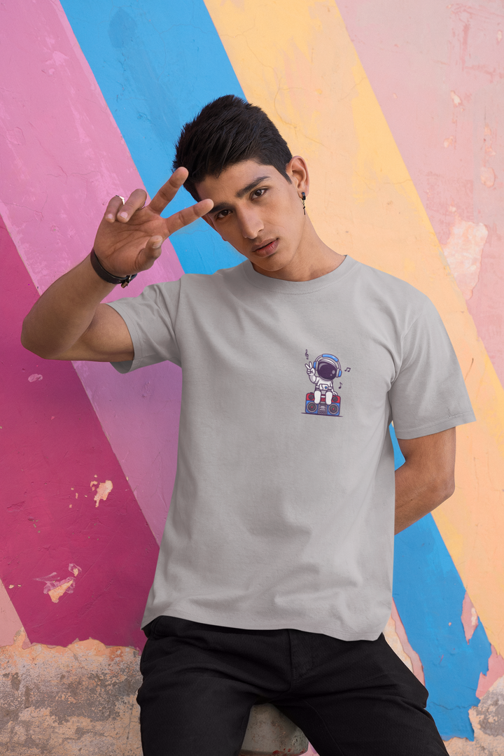 Astro Printed Tshirt by UQ(Light Grey)