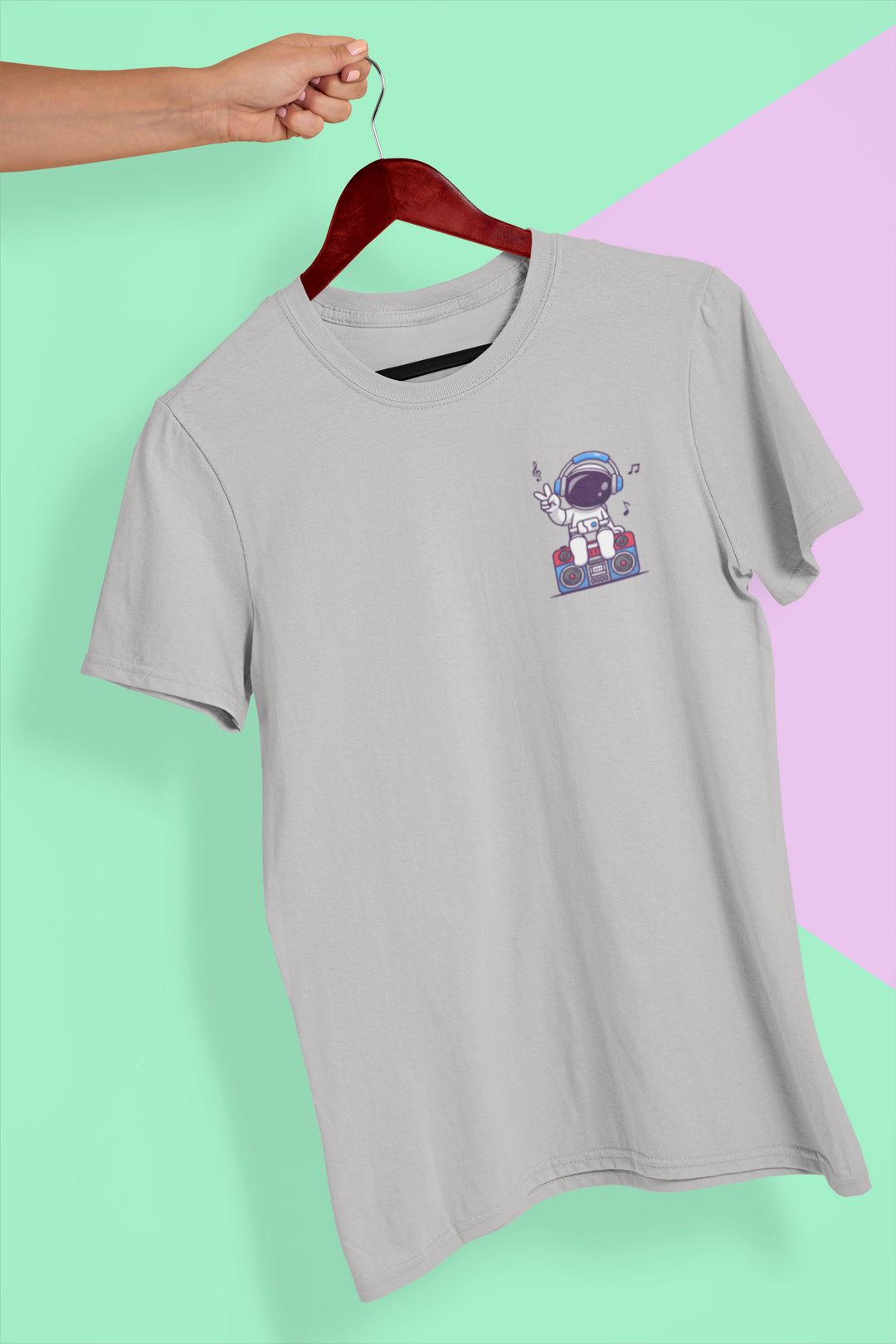 Astro Printed Tshirt by UQ(Light Grey)