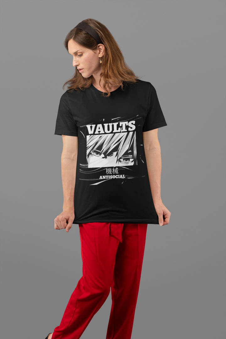 Anime Vault Printed Tshirt by UQ(Black)