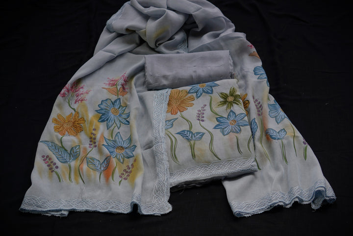 Mul cotton unstitched suit set