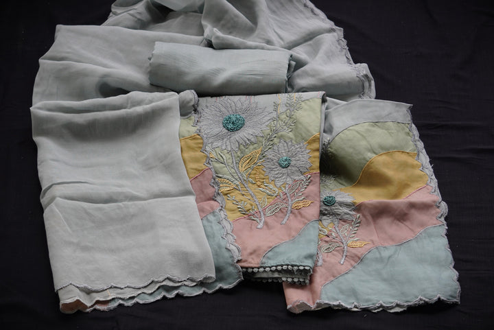 Mul cotton unstitched suit set