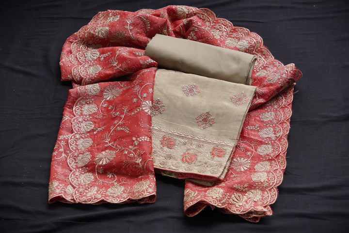 Silk unstitched suit set