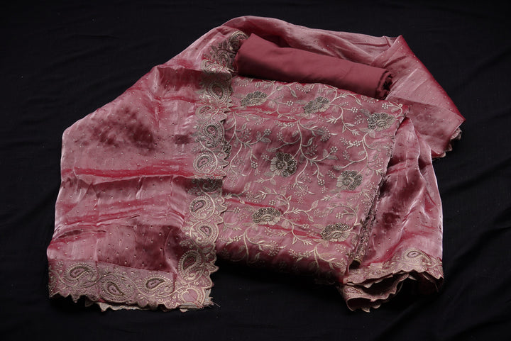 Tissue Silk unstitched suit set