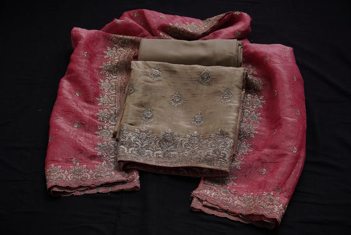 Silk unstitched suit set