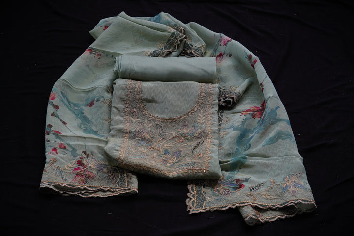 Shimmer Silk unstitched suit set