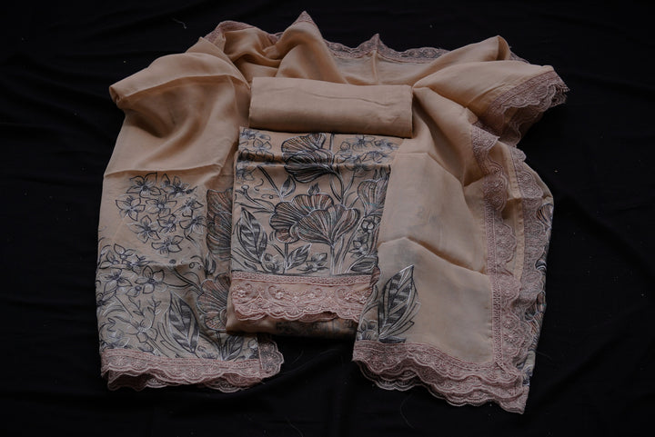 Mul cotton unstitched suit set