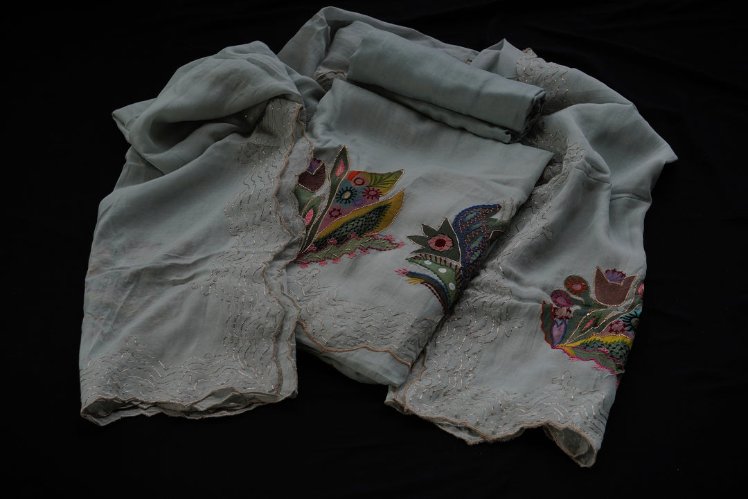 Mul cotton unstitched suit set
