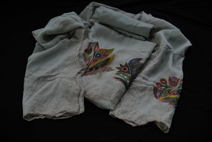Mul cotton unstitched suit set