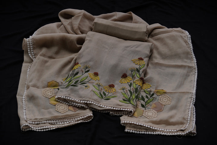 Mul cotton unstitched suit set