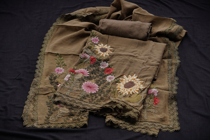 Mul cotton unstitched suit set