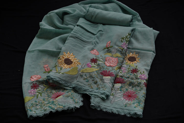 Mul cotton unstitched suit set